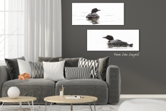 3D illustration. Modern interior of the living room with a gray sofa